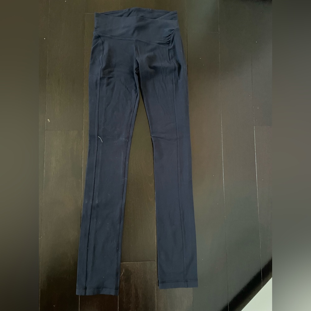 Navy blue lululemon mini flare leggings